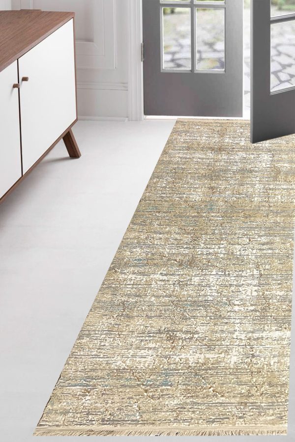 Turkish Modern Festival WD Rug - 3.3 x 9.8 FT - Brown and Cream - Superior Comfort, Modern & runners Style Accent Rugs - Image 2